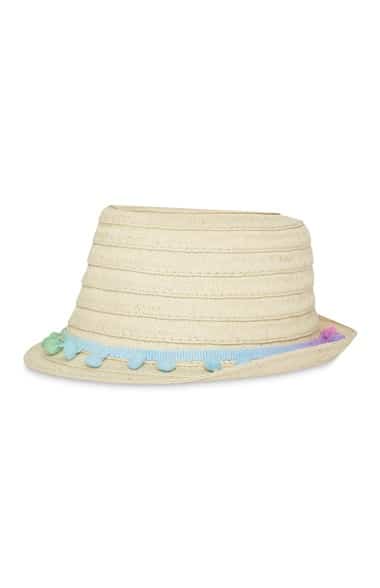 Sombrero trilby con pompones