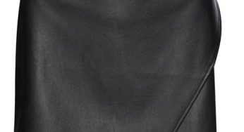 Falda negra efecto cuero