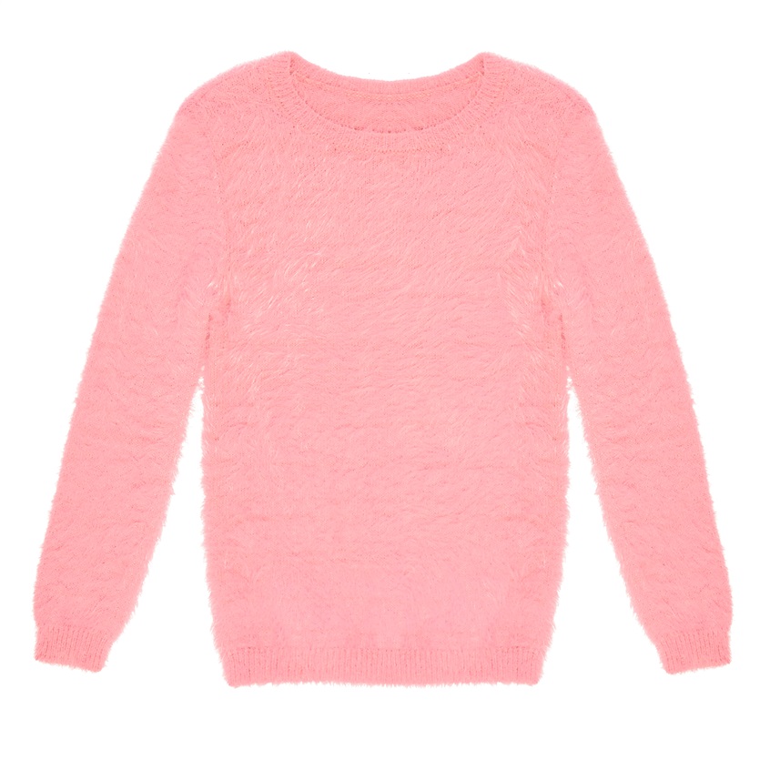Jersey de pelo rosa de niña
