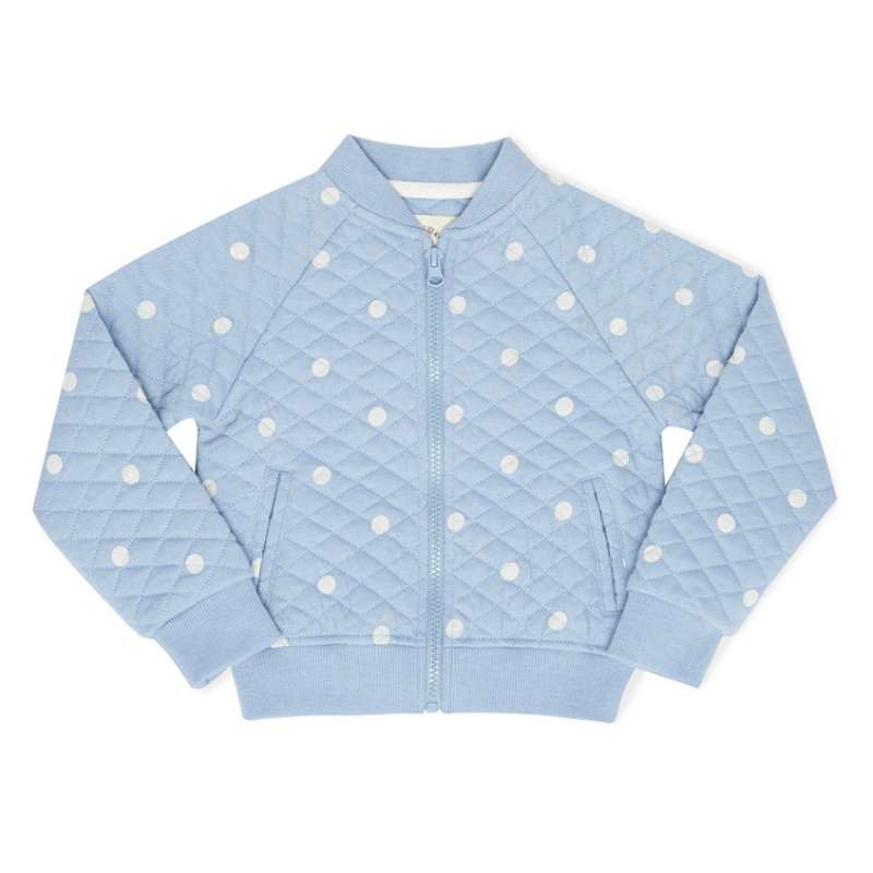 Chaqueta de lunares azul claro