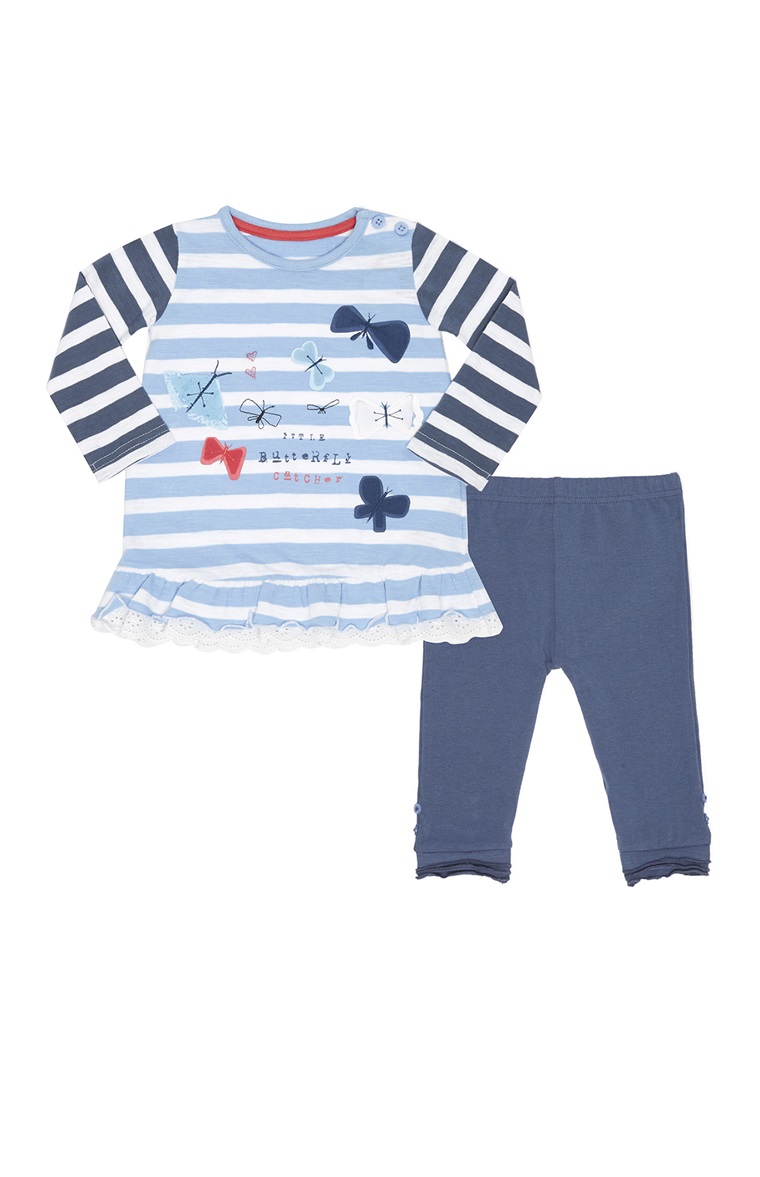 Conjunto de camiseta y leggings para recién nacido