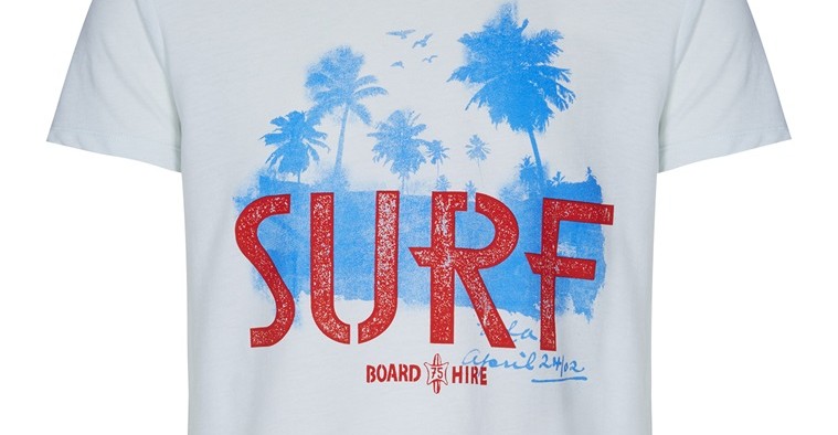 Camisetas de hombre estilo surfero - Camiseta de hombre surf primark e1457372662761