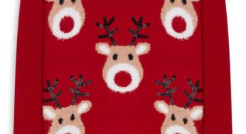 Jersey navideño rojo de niña